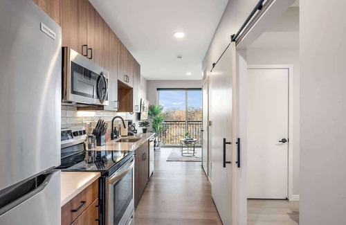 St. Anthony West Appartement | DT, UMN, 1BD, Gym, Free Parking, Rooftop by River