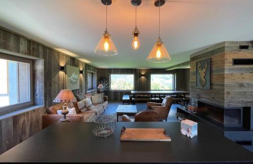 Crest-Voland Chalet De Ski | Duplex 11 pers. au centre de Crest-Voland, cheminée, ski-room, wifi, non fumeurs - FR-1-733-36