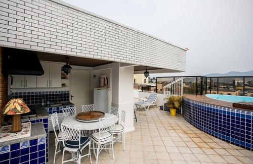 Centro Appartement | Duplex com piscina e área gourmet perto da praia