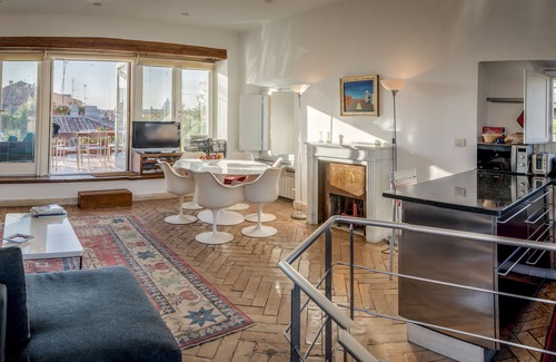 Rione IX Pigna Appartement | Terrasse du Panthéon Duplex Vue panoramique sur le dôme de San Peter, le Panthéon et