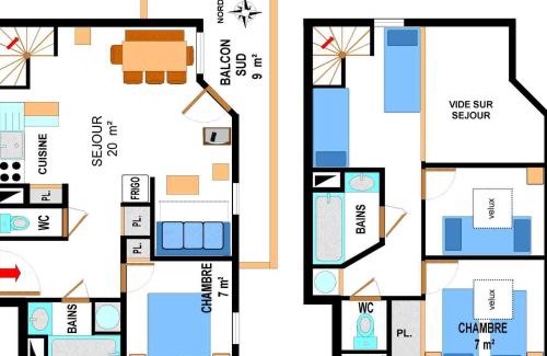Val Cenis Appartement | Duplex pour 10 pers, au pied des pistes, proche télécabine et commerces, parking inclus - FR-1-508-16