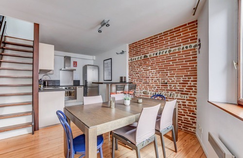Saint-Cyprien Appartement | Duplex Tolosa T3 80m2/ Dôme La Grave/ St-Cyprien/Pont-Neuf/Parking privé gratuit