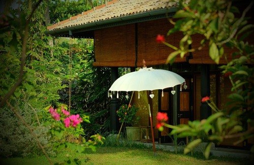Weligama Maison | Bungalow éco design 1 BR, vue sur le jardin, en bord de mer, entièrement équipé, piscine à débordement