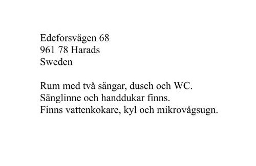 Harads Appartement | Edeforsvägen 68