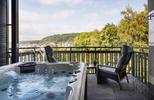 Altenbeken Appartement | Egge Resort 7e mit Whirpool u Sauna