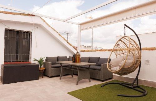 Centro Comercial Lit Et Petit-Déjeuner | El ático de Osario 5 con terraza - Great location