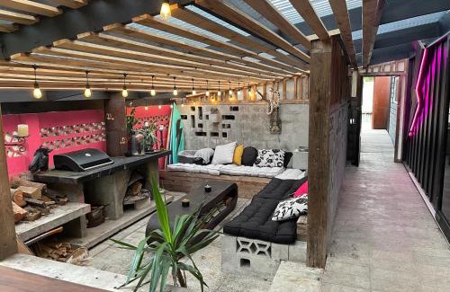 Bowentown Maison | Electric Waihi Beach House - family & dog friendly, close to beach, pool table, outdoor fire room, skate ramp