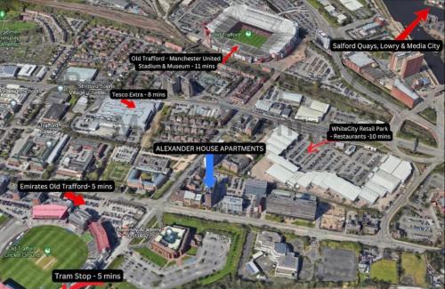 Old Trafford Appartement | Elegant 1 Bed Flat Near Stadium & Shops and free parking