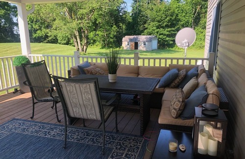 Ackermanville Maison | Elegant Poconos estate close to Kalahari, GreatWolf, with 4 1/2 serene acres