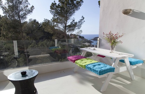 Cala Vadella Appartement | Élégant, Vistamar, coucher de soleil, promenade sur la plage.