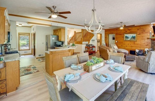 East Ellijay Maison | Ellijay Riverfront Home w/ Gameroom & FirePit