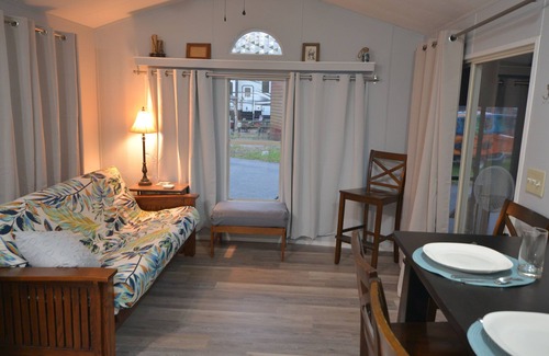 Salt Springs Cabine | Enjoy a view of Little Lake Kerr while sipping your coffee!