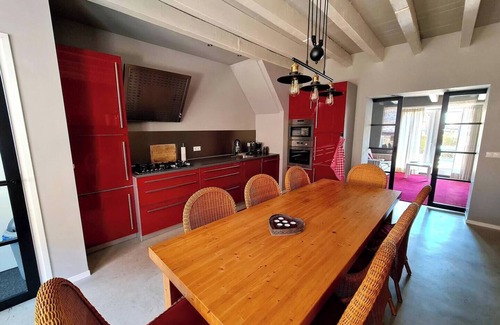 Holwerd Maison | Entire house with a big kitchen and 2 bedrooms "Blomsteech"