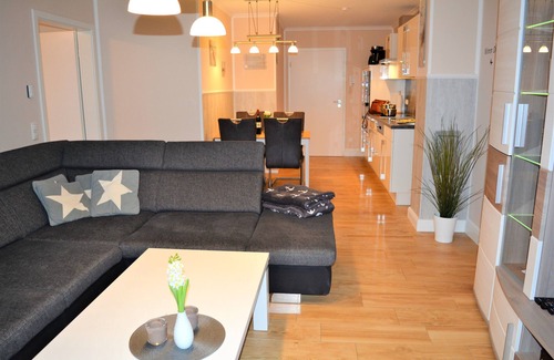 Borgerende Appartement | Exclusif FeWo / 2Schlafz./ Lieu de rêve / sans obstacle / plage 200m / laveuse-sécheuse / W-LAN