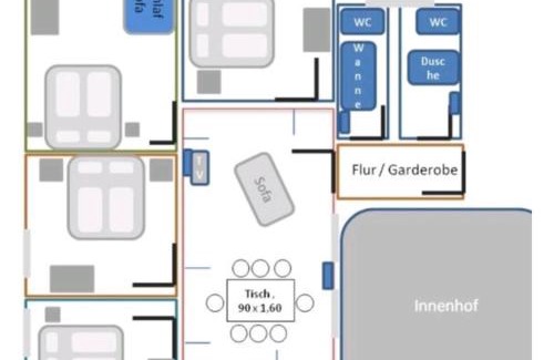 Daberstedt Appartement | Für Gruppen und Familien - große Ferienwohnung Nähe Stadtpark, 4 Schlafzimmer, 2 Bäder, Terrasse, Parkplatz