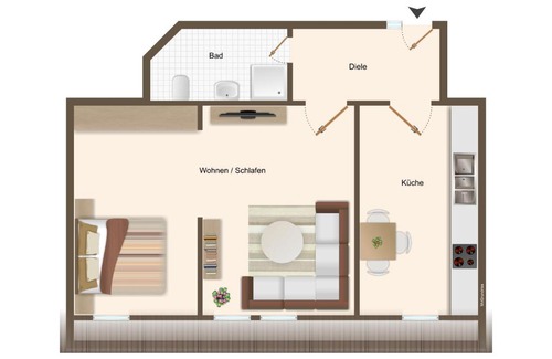 Meissen Appartement | familienfreundliche Einraumwohnung in Altstadtnähe
