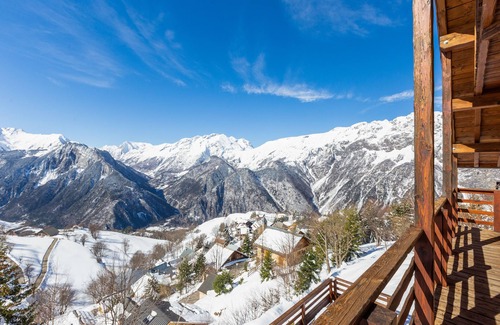Villard-Reculas Chalet De Ski | Chalet familial 12 pers- proche pistes, vue ++ sur montagnes, terrasse Sud