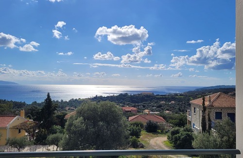 Leivathos Appartement | Family-sized condo with stunning view - Evangelia's Residence