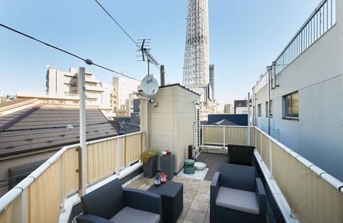 Azumabashi Maison | Feeling great on the rooftop terrace 3 minutes to / Sumida-ku Tokyo