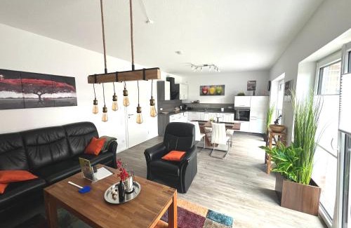 Apeldorn Maison | Ferienhaus "Royal Gala" Meppen Ebenerdig Carport Terrasse Neubau NETFLIX Free WIFI 2 Schlafzimmer Küche GästeWC