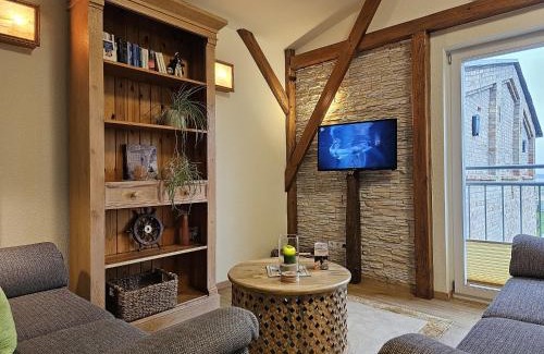 Korkwitz Appartement | Ferienhof SchilfMeer - Fewo "Heuboden"