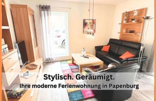 Papenburg Appartement | Ferienwohnung "Calypso" Papenburg Ebenerdig Terrasse Einbauküche Neubau 84 qm Free Wifi 2 Schlafzimmer
