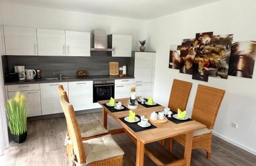 Papenburg Appartement | Ferienwohnung "Calypso" Papenburg Ebenerdig Terrasse Einbauküche Neubau 84 qm Free Wifi 2 Schlafzimmer