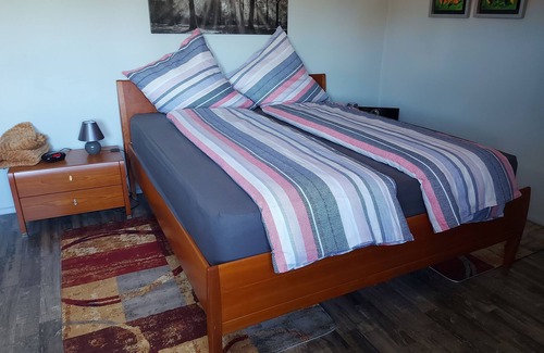 Uftrungen Appartement | Ferienwohnung 'frühauf' in Südharz met Dakterras, 2 Slaapkamer, max 6 Personen