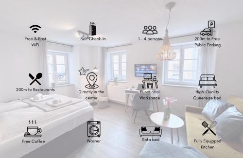 Abensberg Appartement | Ferienwohnung Goltan - Zentral - Küche - WIFI