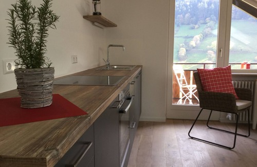 Munstertal Appartement | Ferienwohnung Muureecke, 55qm mit 1 Schlafraum und Terrasse/Balkon für max. 4 Personen