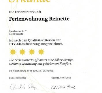 Wahlsburg Appartement | Ferienwohnung Reinette