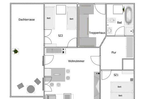 Ost Appartement | FeWo Leipzig 2019 Modern 4-P. Appartement / bonne infrastructure dans un endroit calme