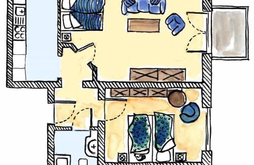 Ortsamt 2 Appartement | Fewo Neptun im Landhaus Immenbarg