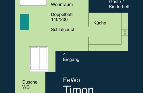 Rhynern Appartement | FeWo TIMON großzügig modern mit Terrasse ca 50 qm