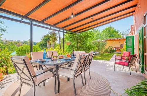 Campanet Maison | Finca Alqueria avec vue sur la montagne, piscine, jardin, terrasse, climatisation et Wi-Fi