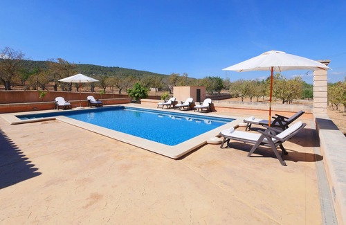 Santa Eugenia Villa | Finca "Cas General" avec vue sur la montagne, piscine, A/C, WLAN, terrasse, balcon et jardin