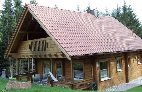 Hofstatten Maison | Finnish LUXURY log cabin (house 1) in the nature park "Pfälzer Wald" (500 meters high)