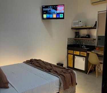 Jardim Ipe Appartement | Flat com ar e varanda com linda vista para o Ibituruna - Véu de Noiva 204