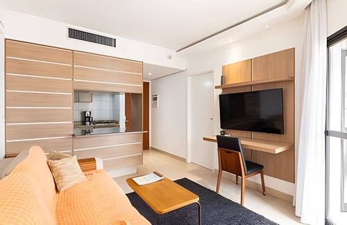 Boqueirao Appartement | Flat com piscina vista-mar em Santos