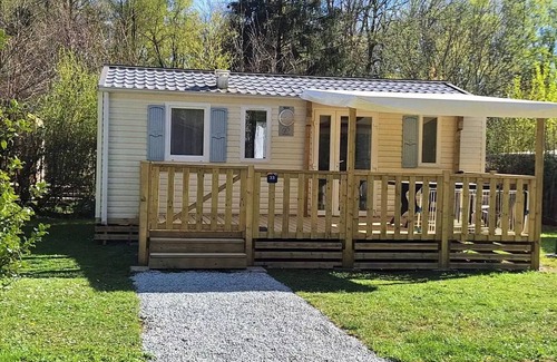Leval Maison | Mobil home Ibiza CONFORT 26m² (2 chambres) + Terrasse semi couverte de 18 m² (new!) 4 personnes