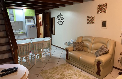Centro Appartement | Front-facing apartment with balcony on Garopaba's main street