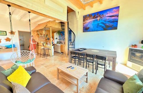 Les Roches-l'Eveque Maison | Gîte familial Détente entre Loir et coteau, spa-sauna, acc pmr