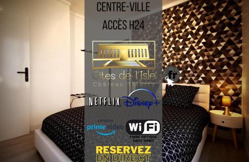 Chateau-Thierry Appartement | Gîtes de l'isle Centre-Ville - WiFi Fibre - Netflix, Disney, Amazon - Séjours Pro