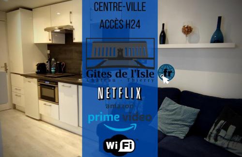Chateau-Thierry Appartement | Gîtes de l'isle Centre-Ville - WiFi Fibre - Netflix, Disney, Amazon - Séjours Pro
