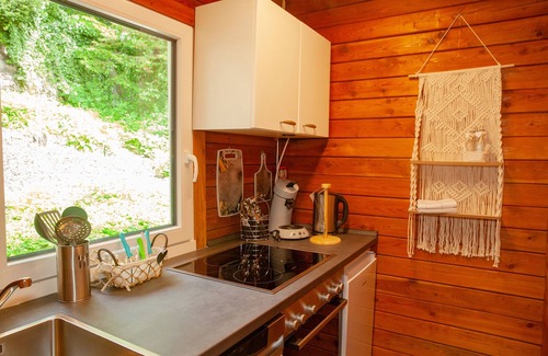 Lindenfels Cabine | Gemütliche Blockhütte mit Kaminofen und toller Aussicht