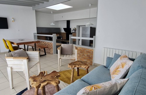 Saint-Marcouf Cottage | Gite la plage , idéal pour 5 personnes avec une belle vue sur la mer