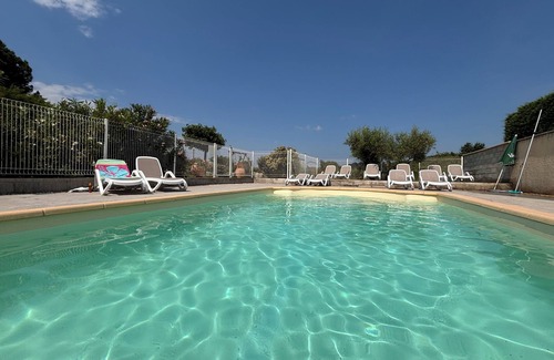 Ruoms Chalet De Ski | Gîte with 2 bedrooms, Via Ardèche access, swimming pool, large covered terrace,