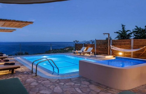 Varvara Villa | Glorious Zakynthos Villa | Villa Salazar | 2 Bedrooms | Breathtaking Sea Views | Spacious Furnished Sun Terrace | Private Outdoor Pool | Shaded Outdoor Dining Area | Agios Nikolaos