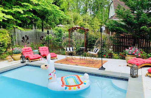 Bethesda Maison | Gorgeous house & pool Morocco meets Italian villa sleeps 10 indoor outdoor style