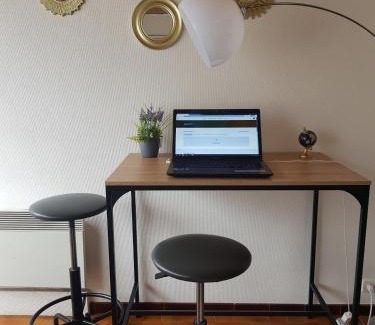 Marnaz Appartement | grand studio dans une résidence prive avec une cuisine et salle de bain séparé un parking gratuit et une magnifique vue sur les montagness